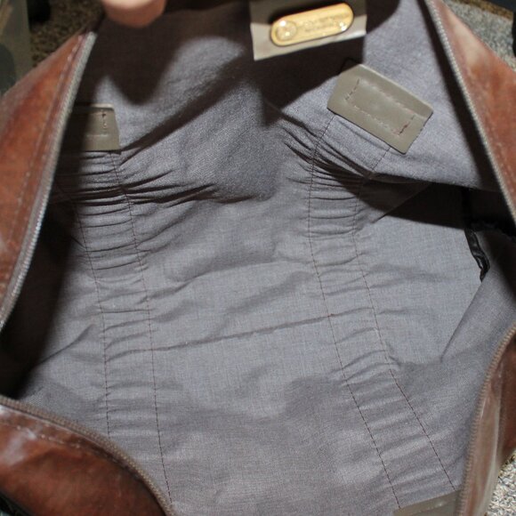 Vintage Mario Valentino Soft PVC Monogram Foldable Overnight Travel Tote Bag - Picture 11 of 14